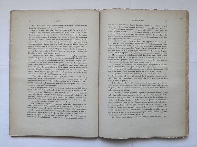 MARIA STUARDA REGINA DI SCOZIA Alessandro Dumas 1928 editore Quattrini …