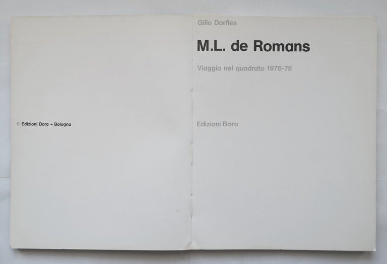 MARIALUISA DE ROMANS VIAGGIO NEL QUADRATO 1976 78 di Gillo …