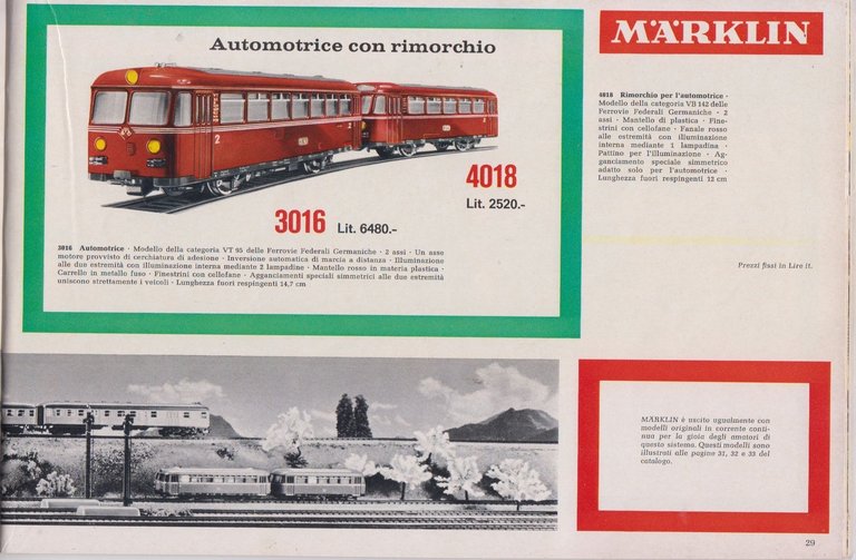 MARKLIN CATALOGO TRENINI 1968 1969 Scartamento Ho Italiano Modellismo Ferroviari