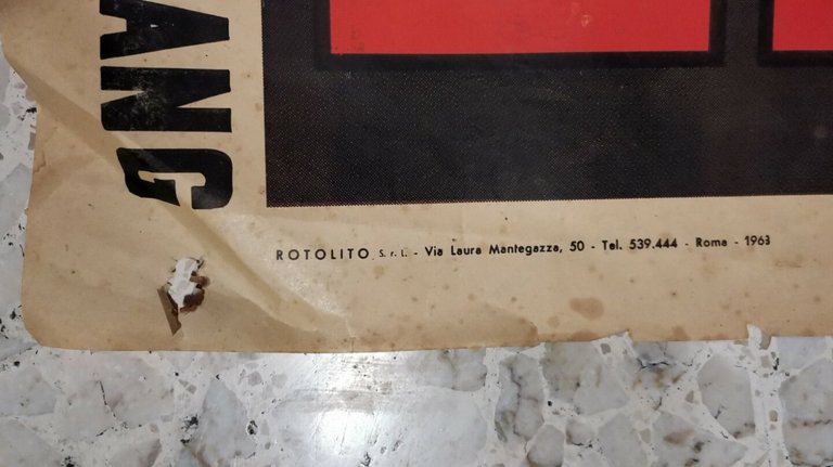 MASCHERE E PUGNALI locandina film originale 1963 Vintage Casaro Lang …