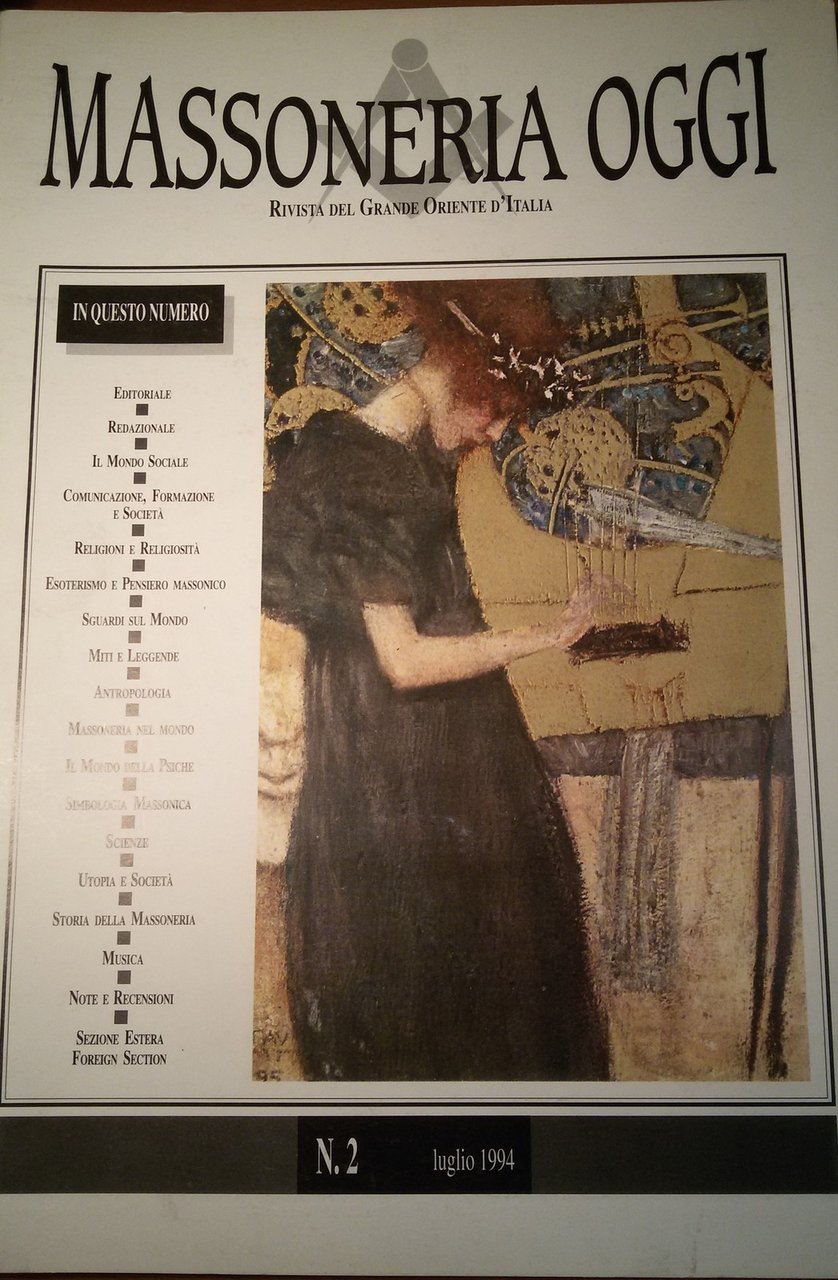 Massoneria Oggi Luglio 1994 Grande Oriente D'Italia anno I numero …