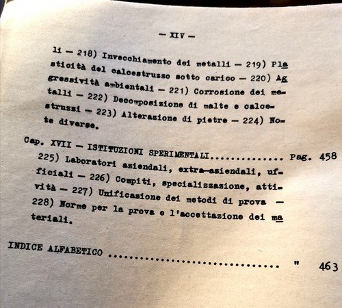 MATERIALI lezioni esercizi Pietro Vacchelli - Libreria Editrice Politecnica 1948