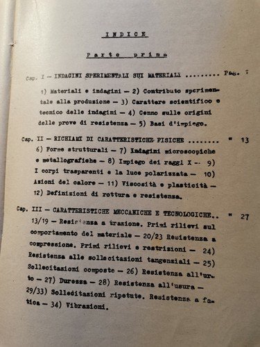 MATERIALI lezioni esercizi Pietro Vacchelli - Libreria Editrice Politecnica 1948