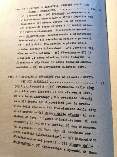 MATERIALI lezioni esercizi Pietro Vacchelli - Libreria Editrice Politecnica 1948
