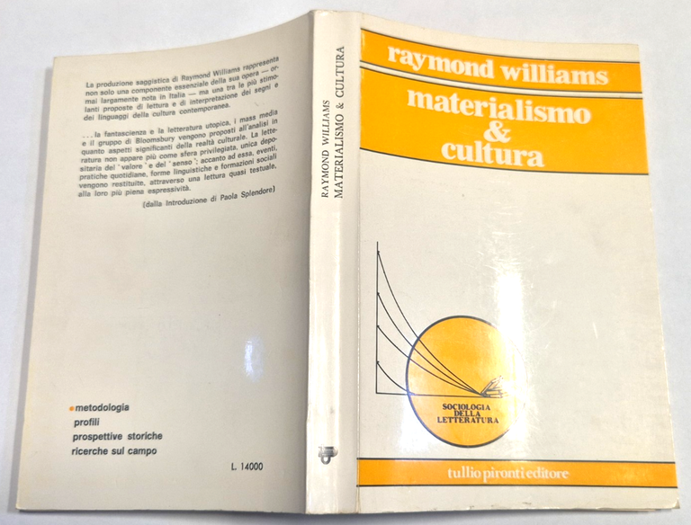 MATERIALISMO E CULTURA di Raymond Williams 1983 Tullio Pironti Libro … | Immagine Gallery 2