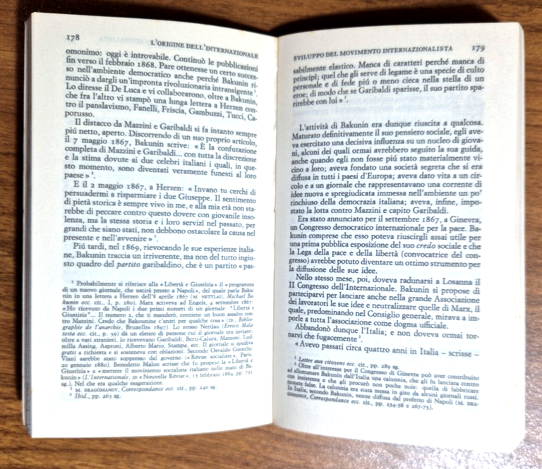 MAZZINI E BAKUNIN di Nello Rosselli 1967 Einaudi libro 12 …