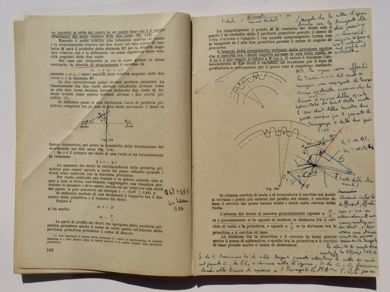 MECCANICA APPLICATA ALLE MACCHINE scuola applicazione servizio auto 1952 libro