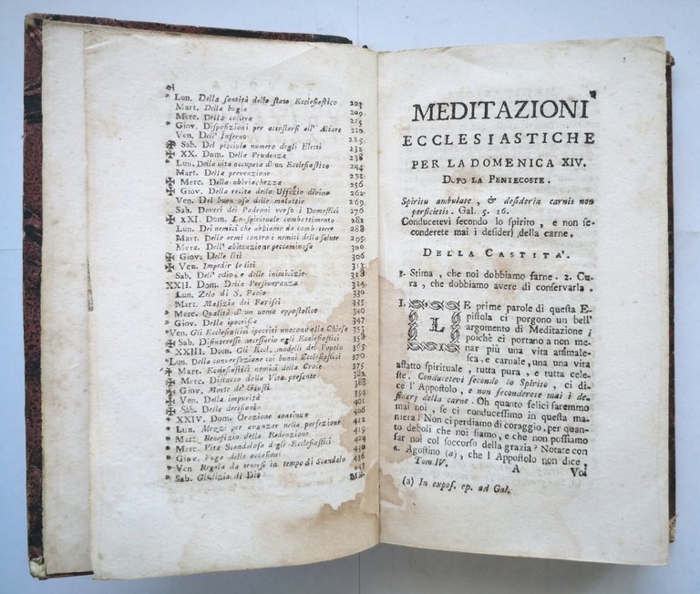 MEDITAZIONI SOPRA LE VERITÁ Cristiane ed Ecclesiastiche tomo 4 1785 …