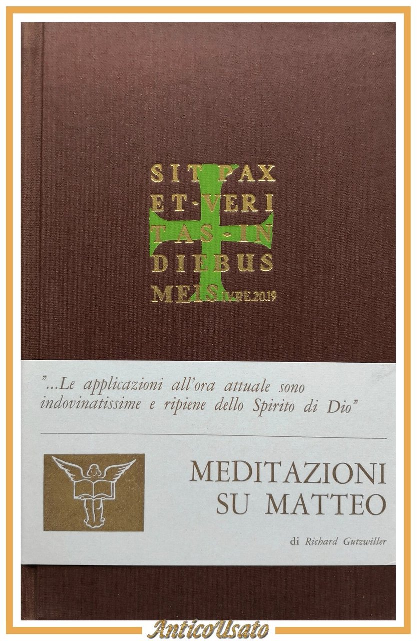 MEDITAZIONI SU MATTEO di Richard Gutzwiller 1970 Edizioni Paoline Libro …
