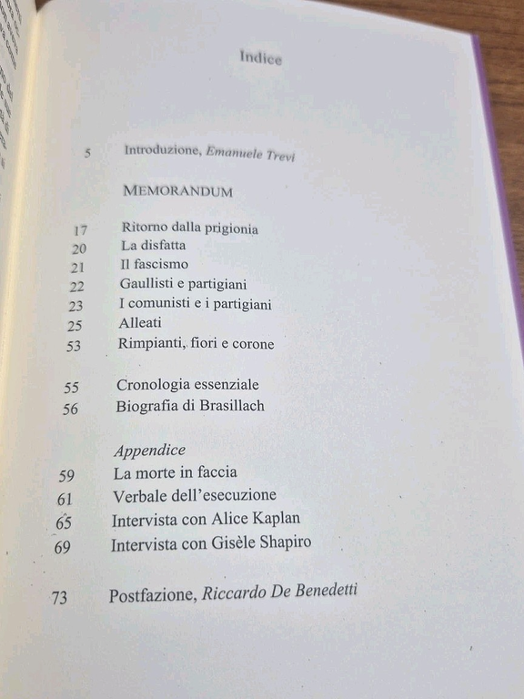 MEMORANDUM LA MIA AUTODIFESA di Robert Brasillach 2014 Medusa Libro