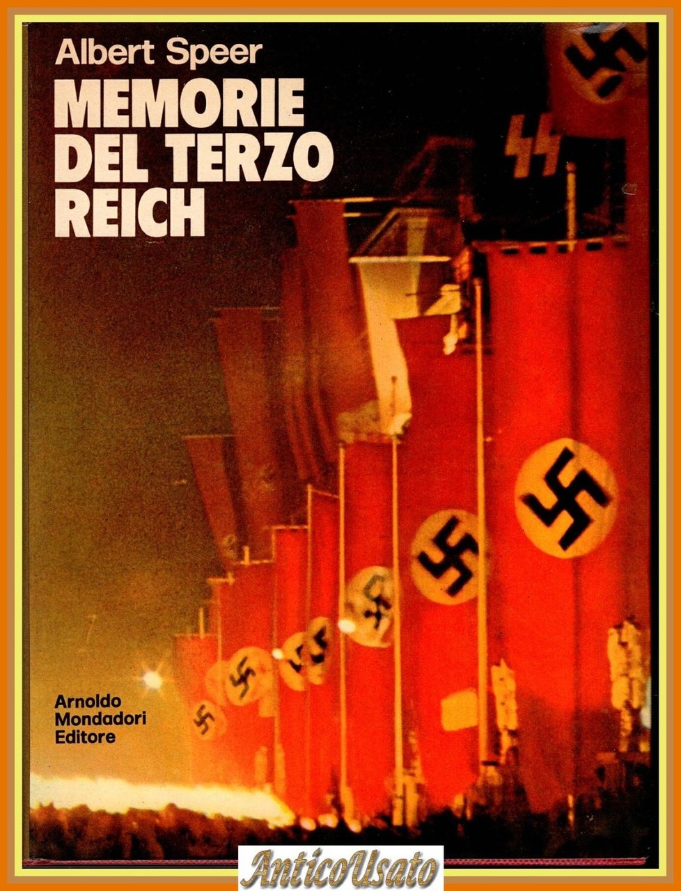 MEMORIE DEL TERZO REICH di Albert Speer 1971 Mondadori Libro …