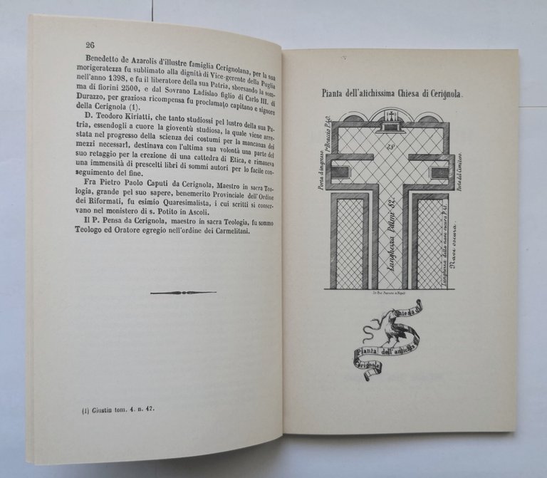 MEMORIE FILOLOGICHE SULL'ANTICHITÀ DELLA CHIESA DI CERIGNOLA L Conte 1991 …