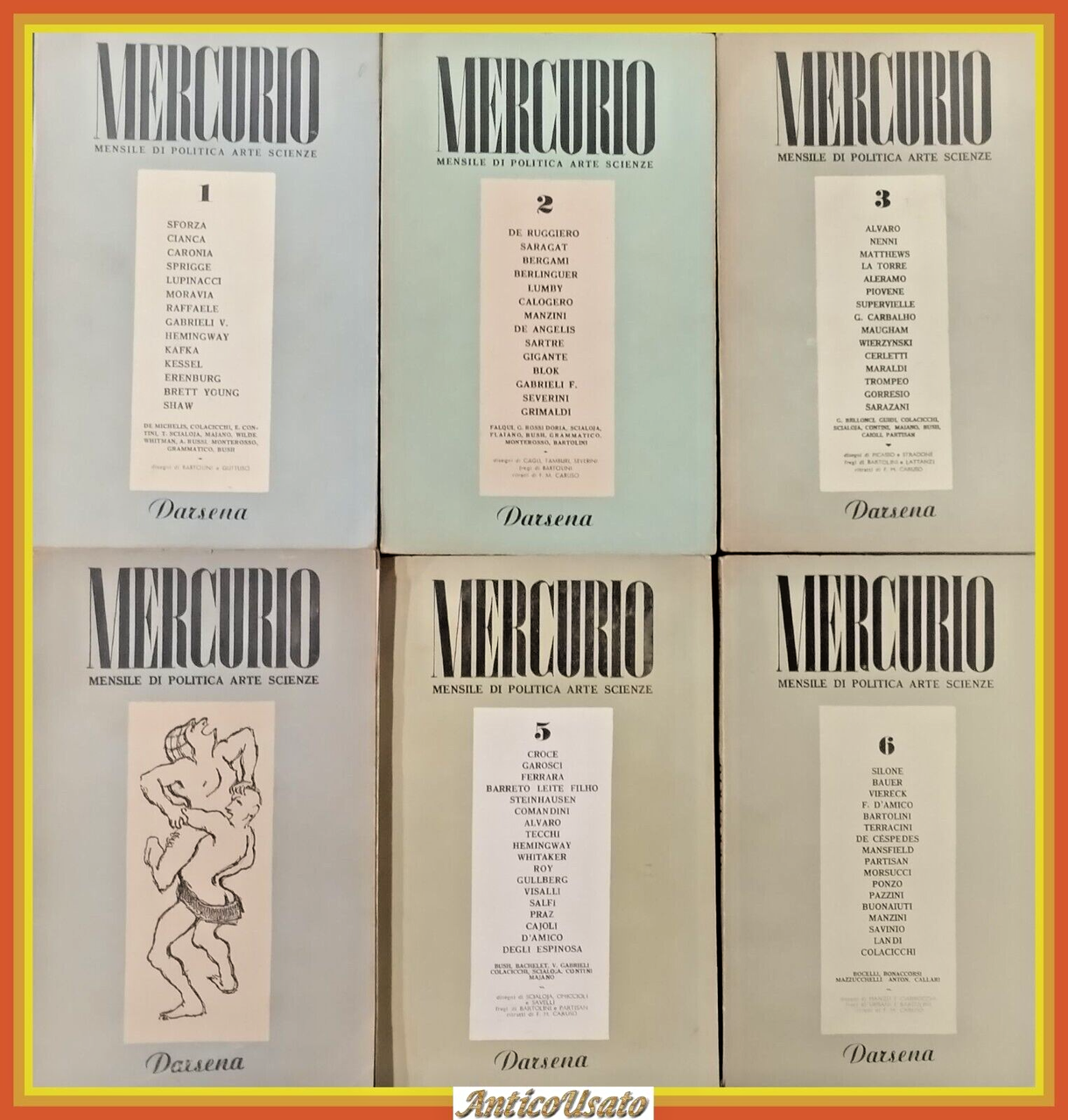 MERCURIO MENSILE DI POLITICA ARTE SCIENZE numeri 1 - 15 …