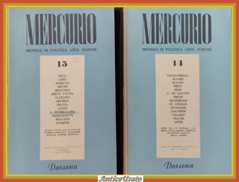 MERCURIO MENSILE DI POLITICA ARTE SCIENZE numeri 1 - 15 …