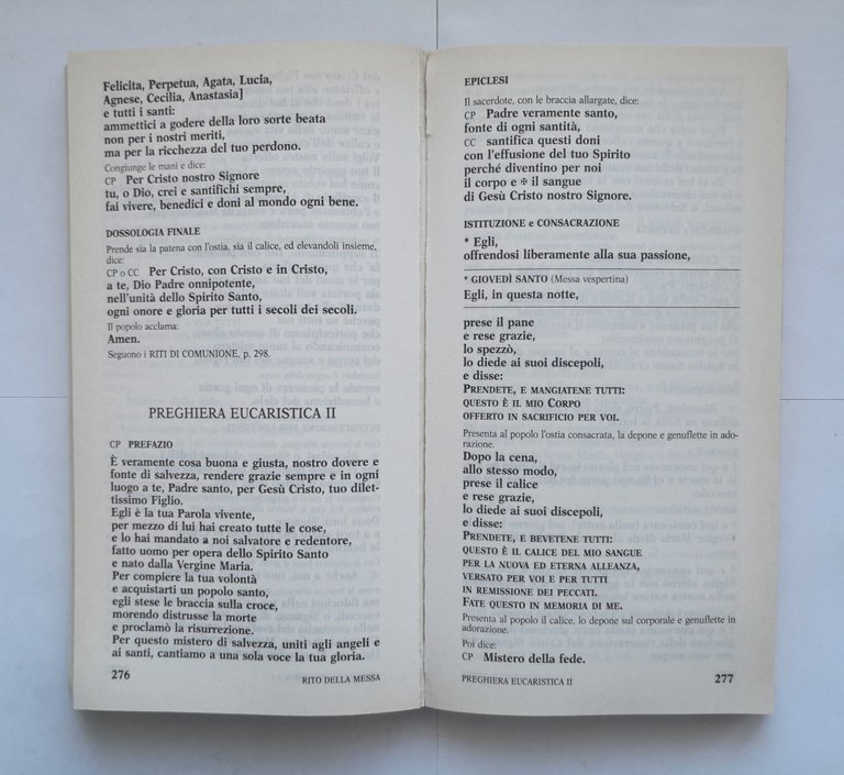 MESSALE FESTIVO DELLA PARROCCHIA Anno A 1995 Piemme libro chiesa …