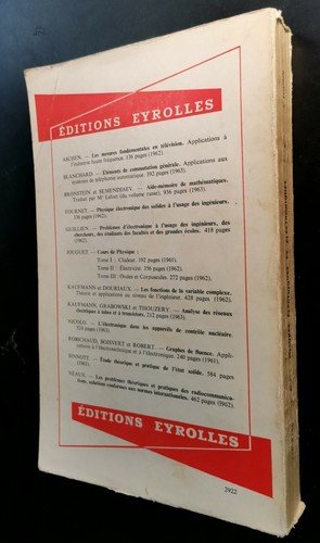 MESURES ELECTRIQUES ET ELECTRONIQUES di Jacques Thurin 1964 Eyrolles libro