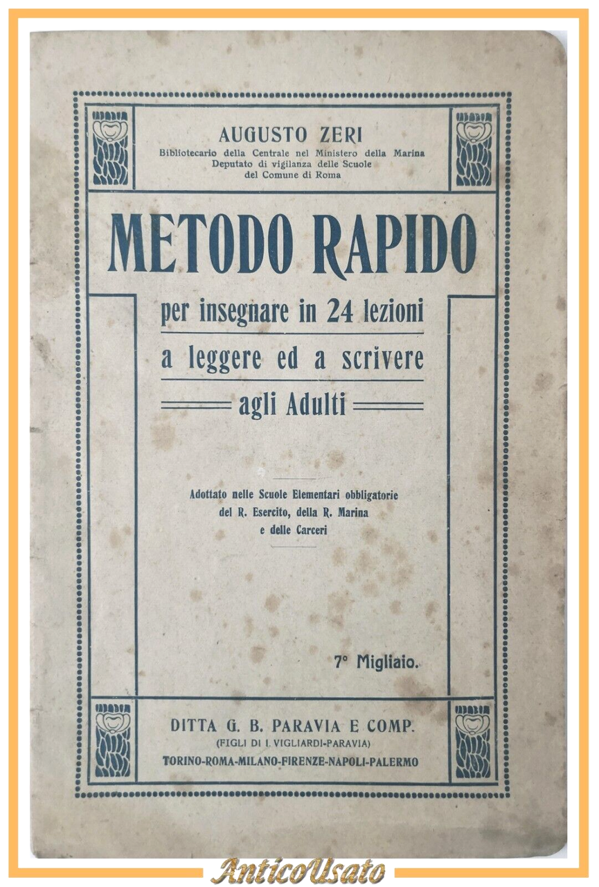 METODO RAPIDO per insegnare leggere e scrivere agli adulti di …