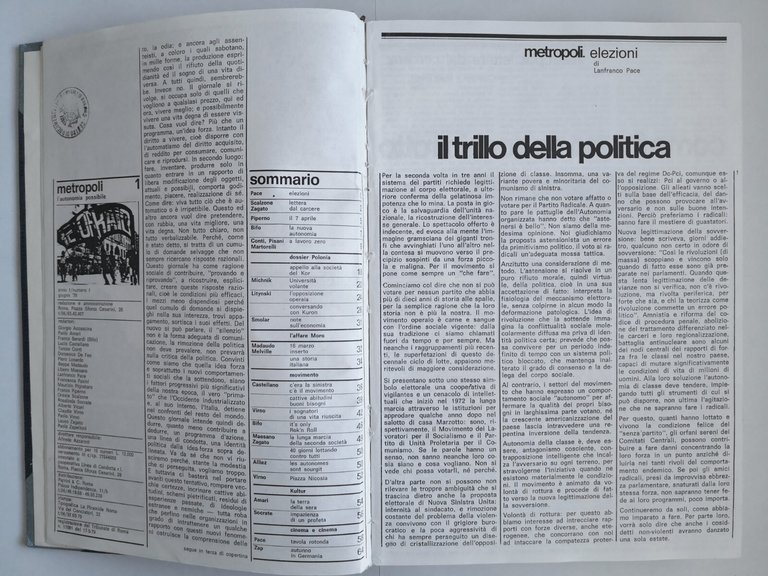 METROPOLI numeri 2 4 5 6 7 raccolta di riviste …