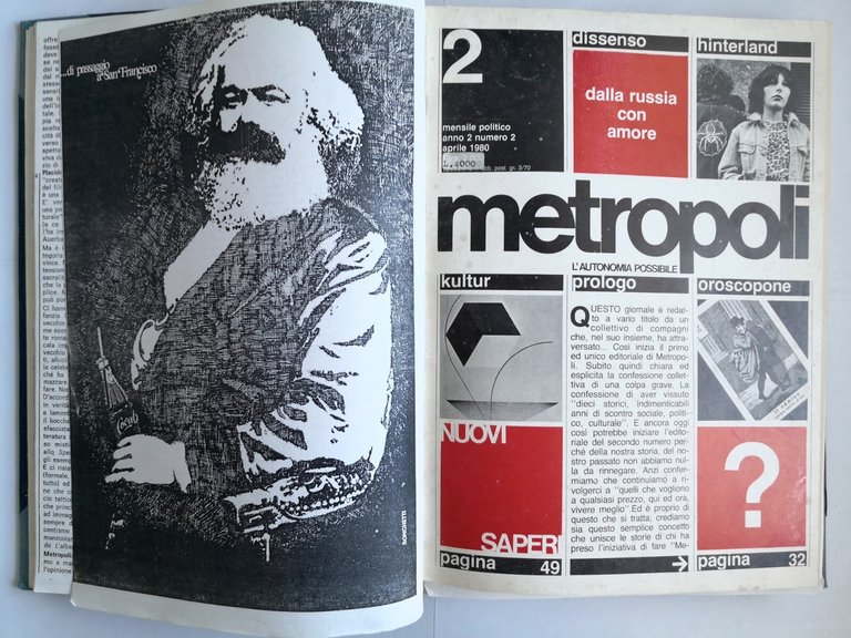 METROPOLI numeri 2 4 5 6 7 raccolta di riviste …