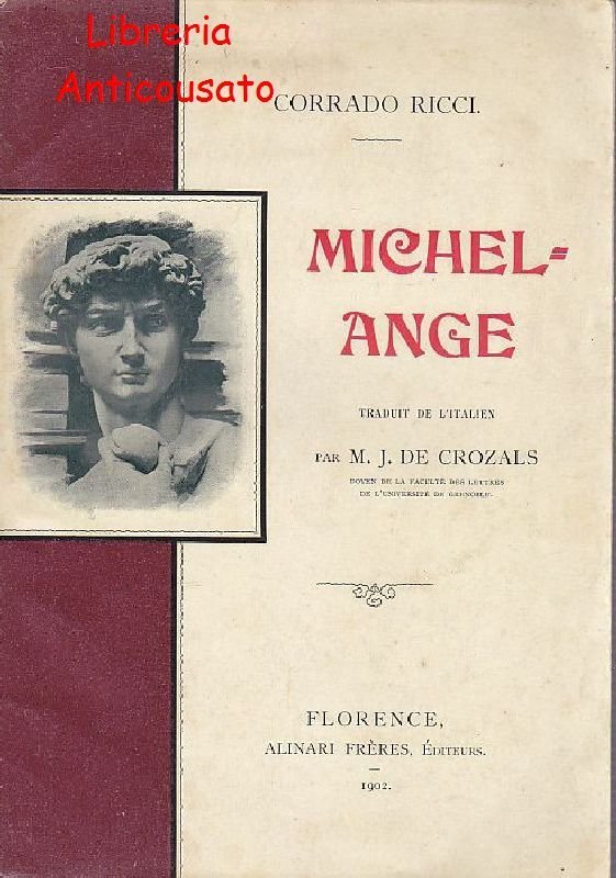 MICHEL ANGE di Corrado Ricci 1902 Michelangelo Alinari libro antico … | Immagine principale