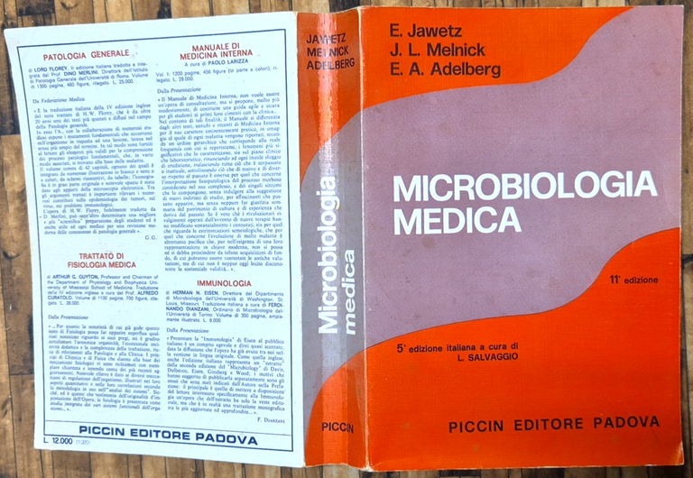MICROBIOLOGIA MEDICA di Jawetz Melnick Adelberg 1977 Piccin Libro manuale | Immagine Gallery 2