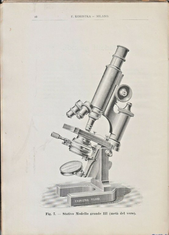 MICROSCOPI ED ACCESSORI Koristka istituto ottico meccanico 1903 Catalogo libro