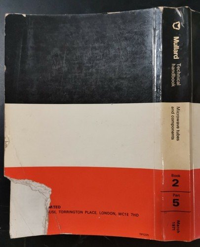 MICROWAVES TUBES AND COMPONENTS Mullard Technical Handbook 1971 Libro fisica