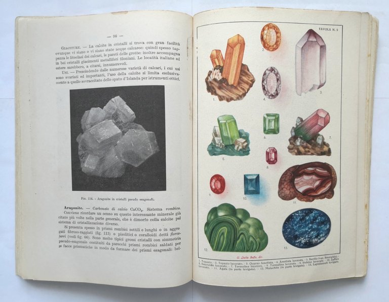 MINERALOGIA LITOLOGIA GEOLOGIA di Della Beffa 1948 SEI Libro scolastico …