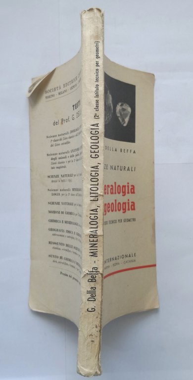 MINERALOGIA LITOLOGIA GEOLOGIA di Della Beffa 1948 SEI Libro scolastico …
