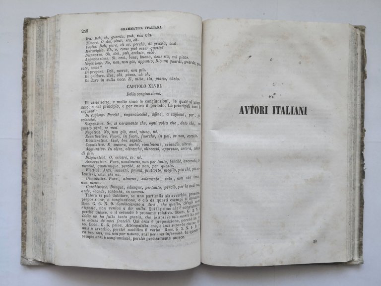 MISCELLANEA ELEMENTARE CLASSE INFIMA DI GRAMMATICA 1852 libro scolastico antico