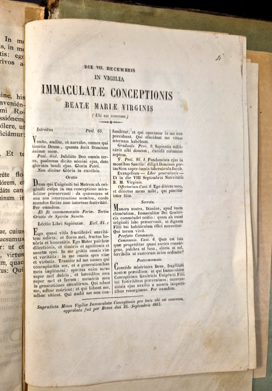 MISSALE ROMANUM decreto sacrosanti concilii tridentini Pii V 1858 Libro …