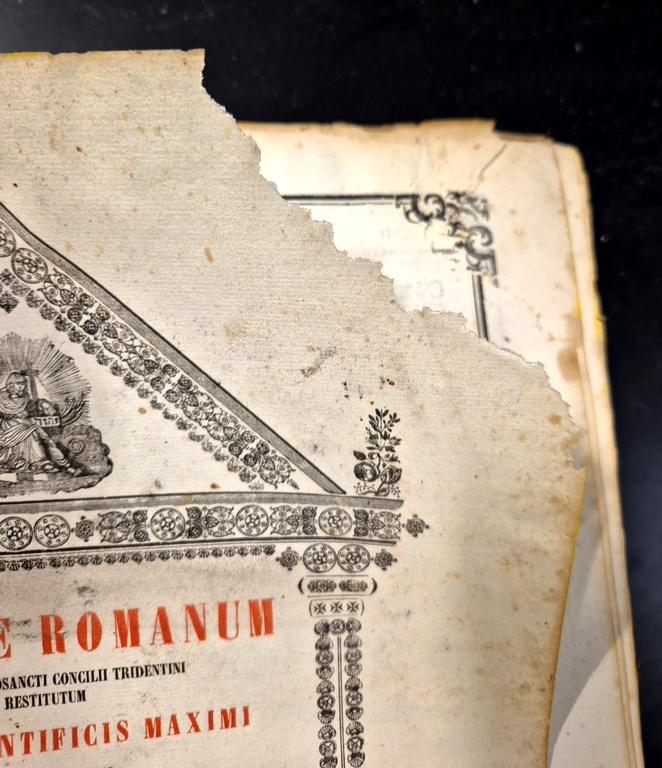 MISSALE ROMANUM decreto sacrosanti concilii tridentini Pii V 1858 Libro …