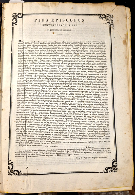 MISSALE ROMANUM decreto sacrosanti concilii tridentini Pii V 1858 Libro …