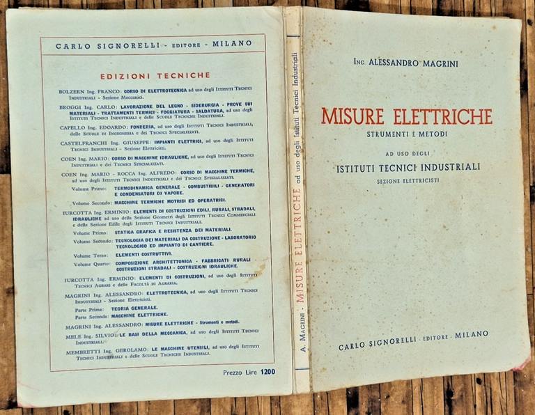 MISURE ELETTRICHE di Alessandro Magrini 1956 Signorelli strumenti e metodi … | Immagine Gallery 2