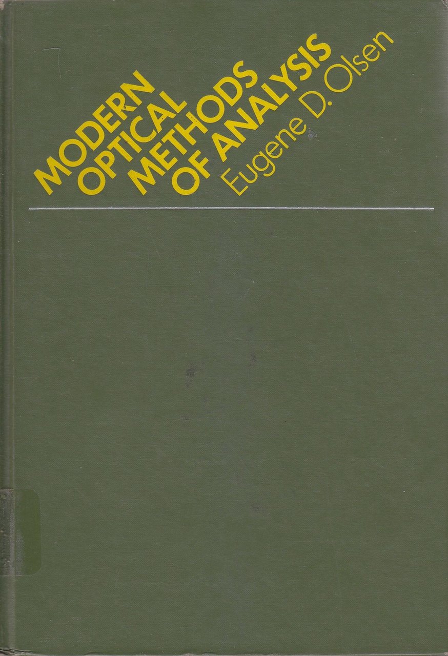 MODERN OPTICAL METHODS OF ANALYSIS di Eugene Olsen - McGraw … | Immagine principale