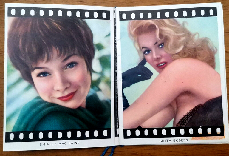 MONDO DELLA CELLULOIDE Calendarietto da Barbiere 1963 Vintage Star del …
