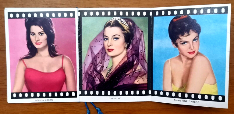 MONDO DELLA CELLULOIDE Calendarietto da Barbiere 1963 Vintage Star del …