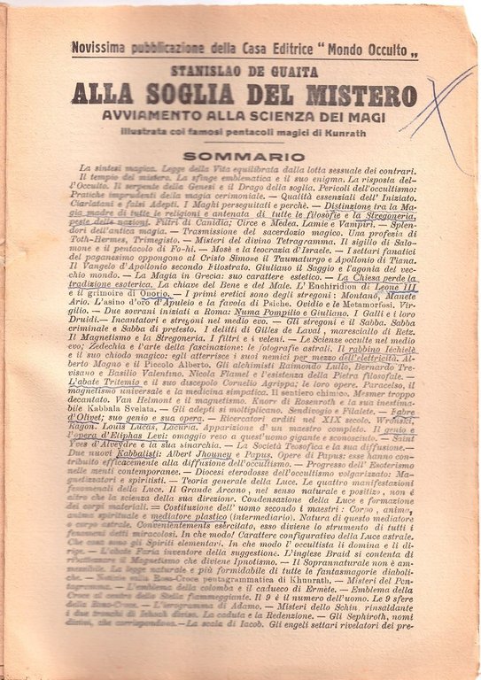 MONDO OCCULTO rivista iniziatica esoterico spiritica 1927 ANNATA COMPLETA ANNO …