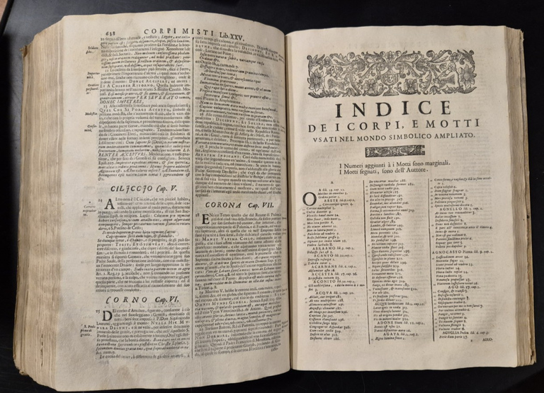 MONDO SIMBOLICO FORMATO D'IMPRESE di Filippo Picinelli 1670 mancano 12 …