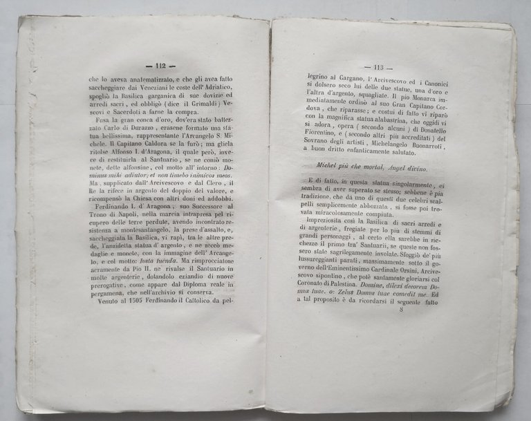MONOGRAFIA GENERALE DEL PROMONTORIO GARGANO di Giuseppe De Leonardis 1858 …
