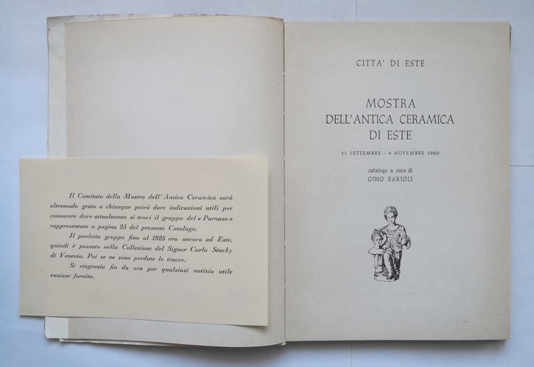 MOSTRA DELL'ANTICA CERAMICA DI ESTE catalogo a cura di Gino …