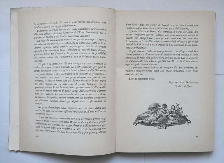 MOSTRA DELL'ANTICA CERAMICA DI ESTE catalogo a cura di Gino …
