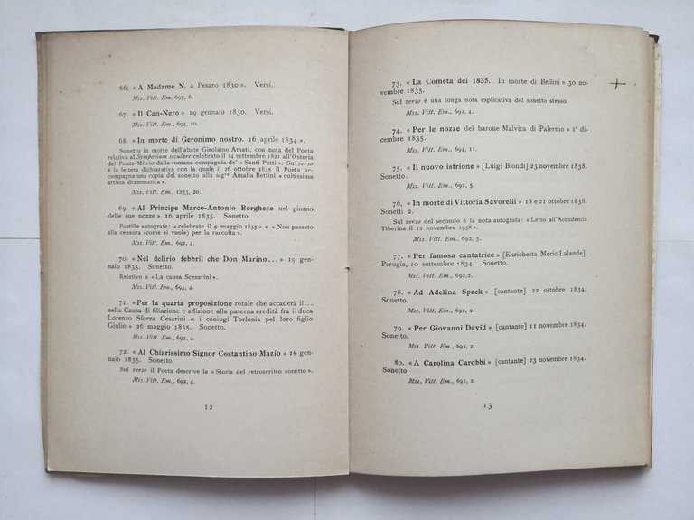 MOSTRA DI MANOSCRITTI E LETTERE AUTOGRAFE Giuseppe G BELLI catalogo …