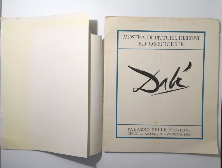 MOSTRA DI PITTURE DISEGNI ED OREFICERIE SALVADOR DALI 1954 Venezia …