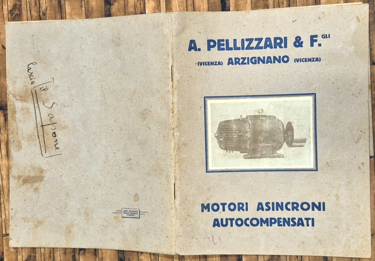 MOTORI ASINCRONI AUTOCOMPENSATI di A Pellizzari 1948 Catalogo Libro | Immagine Gallery 2
