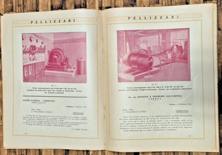 MOTORI ASINCRONI AUTOCOMPENSATI di A Pellizzari 1948 Catalogo Libro | Immagine Gallery 4