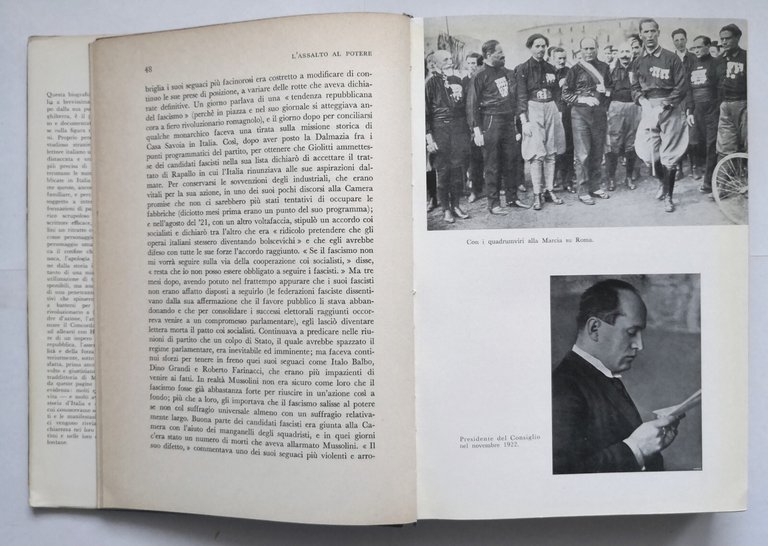 MUSSOLINI di Christopher Hibbert 1962 Garzanti Libro Biografia fascismo Benito