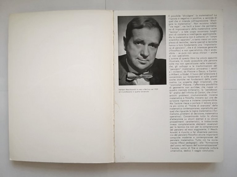 MUTAMENTI NEL PENSIERO MATEMATICO di Herbert Meschkowski 1967 Boringhieri