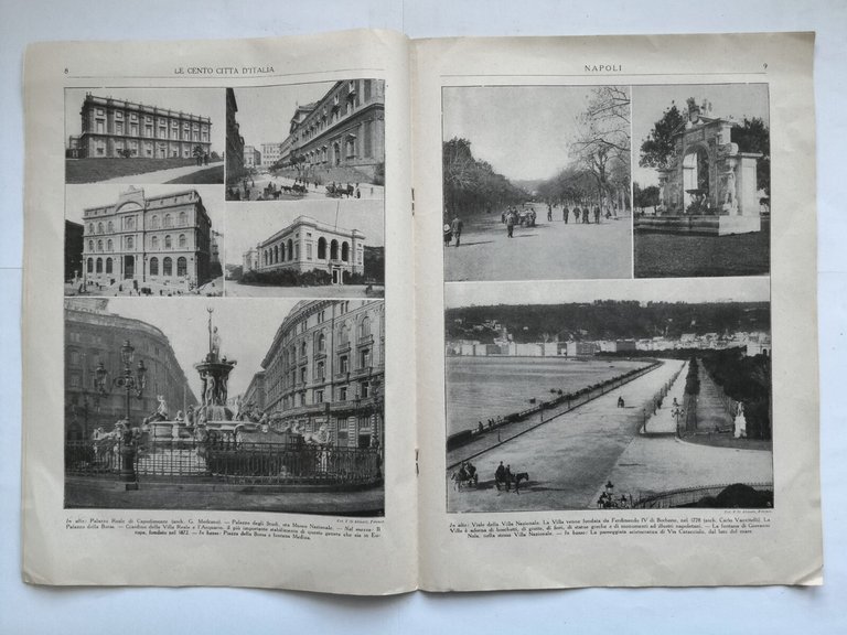 NAPOLI LA METROPOLI DEL MEZZOGIORNO Sonzogno Cento Città Illustrate fascicolo