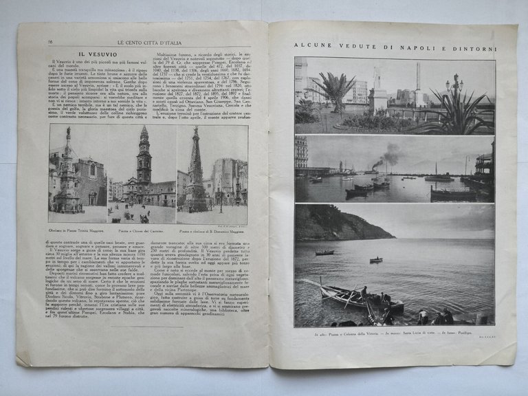 NAPOLI LA METROPOLI DEL MEZZOGIORNO Sonzogno Cento Città Illustrate fascicolo